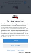 How kicksonfire.com looks like on a mobile device such as an iPhone.