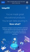 How kidaptive.com looks like on a mobile device such as an iPhone.