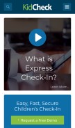 How kidcheck.com looks like on a mobile device such as an iPhone.