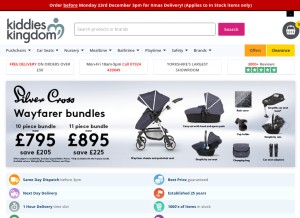 How kiddies-kingdom.com looks like on a tablet such as an iPad.
