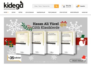 How kidega.com looks like on a tablet such as an iPad.