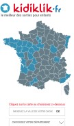 How kidiklik.fr looks like on a mobile device such as an iPhone.