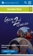 How kidneyfund.org looks like on a mobile device such as an iPhone.