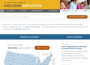 How kidscount.org looks like on a tablet such as an iPad.
