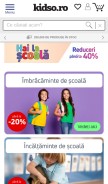 How kidso.ro looks like on a mobile device such as an iPhone.