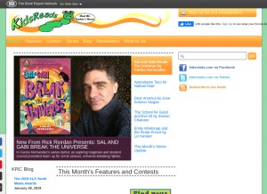 How kidsreads.com looks like on a tablet such as an iPad.