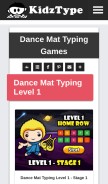 How kidztype.com looks like on a mobile device such as an iPhone.