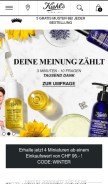 How kiehls.ch looks like on a mobile device such as an iPhone.