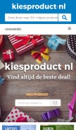 How kiesproduct.nl looks like on a mobile device such as an iPhone.