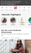 How kik.de looks like on a mobile device such as an iPhone.