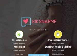 How kiksnapme.com looks like on a tablet such as an iPad.