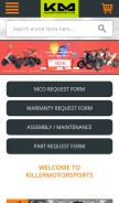 How killermotorsports.com looks like on a mobile device such as an iPhone.
