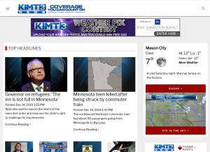 How kimt.com looks like on a tablet such as an iPad.
