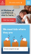 How kindercare.com looks like on a mobile device such as an iPhone.