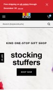 How kindsnacks.com looks like on a mobile device such as an iPhone.