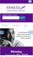 How kinecta.org looks like on a mobile device such as an iPhone.