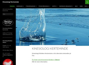 How kinesiologikerteminde.dk looks like on a tablet such as an iPad.