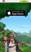 How kingdoms.com looks like on a mobile device such as an iPhone.
