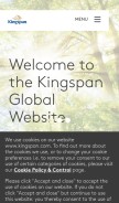 How kingspan.com looks like on a mobile device such as an iPhone.