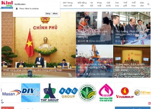 How kinhtenongthon.vn looks like on a tablet such as an iPad.