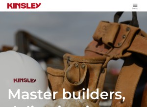 How kinsleyconstruction.com looks like on a tablet such as an iPad.
