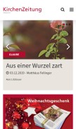 How kirchenzeitung.at looks like on a mobile device such as an iPhone.