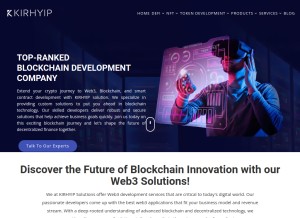How kirhyip.com looks like on a tablet such as an iPad.