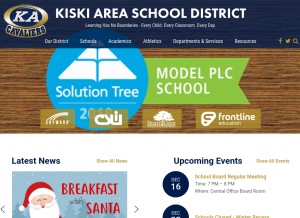 How kiskiarea.com looks like on a tablet such as an iPad.