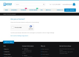 How kisslibrary.net looks like on a tablet such as an iPad.