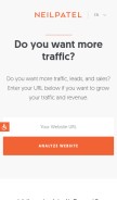 How kissmetrics.com looks like on a mobile device such as an iPhone.