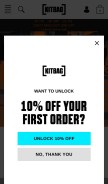 How kitbag.com looks like on a mobile device such as an iPhone.