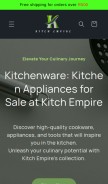 How kitchempire.com looks like on a mobile device such as an iPhone.