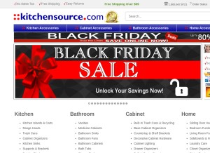 How kitchensource.com looks like on a tablet such as an iPad.