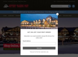 How kitterytradingpost.com looks like on a tablet such as an iPad.