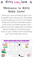 How kittybabylove.com looks like on a mobile device such as an iPhone.