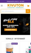 How kivuton.fi looks like on a mobile device such as an iPhone.