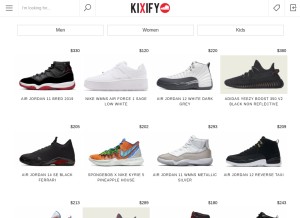 How kixify.com looks like on a tablet such as an iPad.