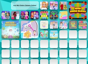 How kizi-mizi.pl looks like on a tablet such as an iPad.