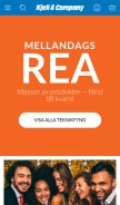 How kjell.com looks like on a mobile device such as an iPhone.