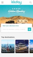 How kkday.com looks like on a mobile device such as an iPhone.