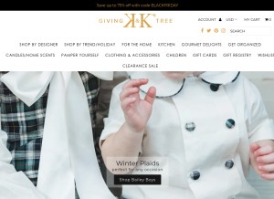 How kkgivingtree.com looks like on a tablet such as an iPad.