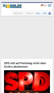 How klamm.de looks like on a mobile device such as an iPhone.