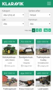 How klaravik.se looks like on a mobile device such as an iPhone.