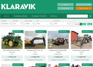 How klaravik.se looks like on a tablet such as an iPad.