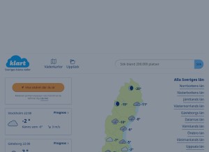 How klart.se looks like on a tablet such as an iPad.