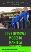 How kleanslatejunkremoval.com looks like on a mobile device such as an iPhone.