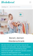How kleiderkreisel.de looks like on a mobile device such as an iPhone.