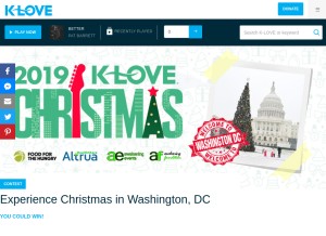 How klove.com looks like on a tablet such as an iPad.