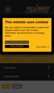 How klueber.com looks like on a mobile device such as an iPhone.