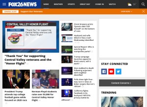 How kmph.com looks like on a tablet such as an iPad.